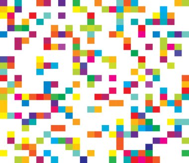 Rastgele kareler, dikdörtgenler siyah ve beyaz, tek renkli geometrik arkaplan, desen ve doku