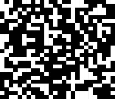 Rastgele kareler, dikdörtgenler siyah ve beyaz, tek renkli geometrik arkaplan, desen ve doku