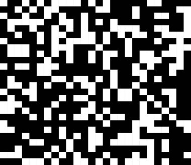 Rastgele kareler, dikdörtgenler siyah ve beyaz, tek renkli geometrik arkaplan, desen ve doku