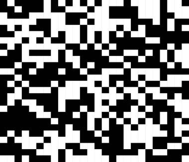 Rastgele kareler, dikdörtgenler siyah ve beyaz, tek renkli geometrik arkaplan, desen ve doku