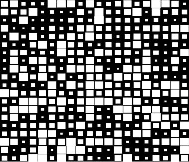 Rastgele kareler, dikdörtgenler siyah ve beyaz, tek renkli geometrik arkaplan, desen ve doku