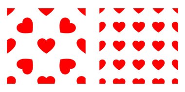 Kusursuz, tekrarlanabilir kalp şekli, ikon deseni, doku. Kalp ambalajı, ambalaj kağıdı. Stock vektör illüstrasyonu, klip- art grafikleri