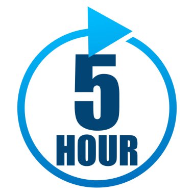 Geri dönüş, TAT simgesi, sembol serisi. Saatler, günler, aylar ve yıllık etiketlerle