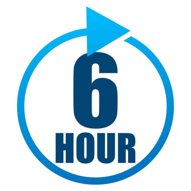 Geri dönüş, TAT simgesi, sembol serisi. Saatler, günler, aylar ve yıllık etiketlerle