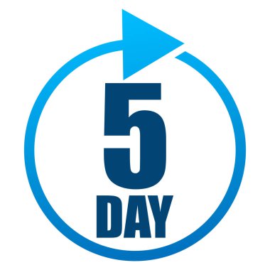 Geri dönüş, TAT simgesi, sembol serisi. Saatler, günler, aylar ve yıllık etiketlerle