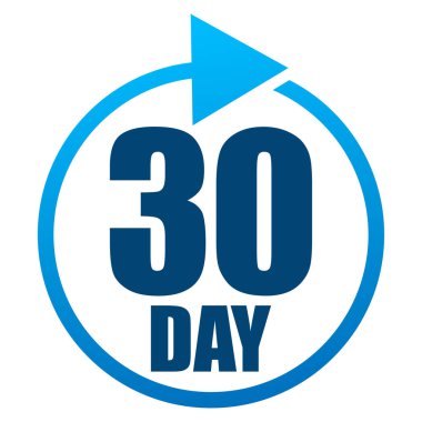 Geri dönüş, TAT simgesi, sembol serisi. Saatler, günler, aylar ve yıllık etiketlerle