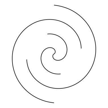 Şekli çok güzel. Döndür, döndür, döndür ve çevir vektör tasarım elementi. Dalgalı, kıvrımlı çizgiler