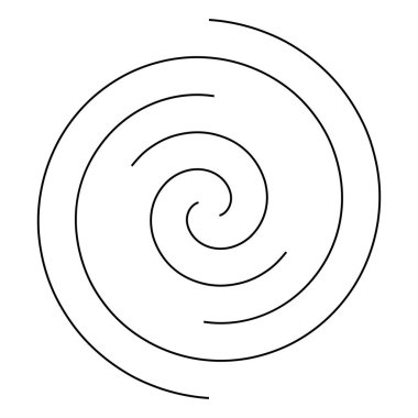 Şekli çok güzel. Döndür, döndür, döndür ve çevir vektör tasarım elementi. Dalgalı, kıvrımlı çizgiler