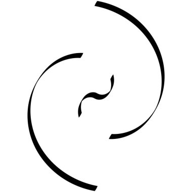 Şekli çok güzel. Döndür, döndür, döndür ve çevir vektör tasarım elementi. Dalgalı, kıvrımlı çizgiler