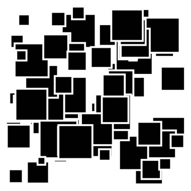 Rastgele, dağınık kareler desen, doku elementi. Rastgelelik kavramı