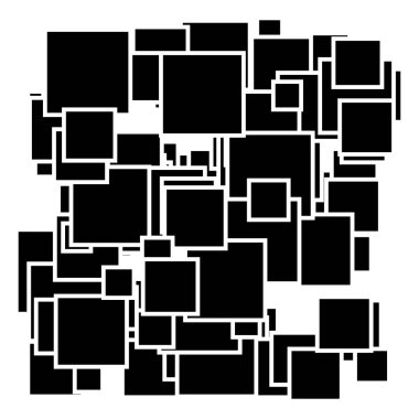 Rastgele, dağınık kareler desen, doku elementi. Rastgelelik kavramı