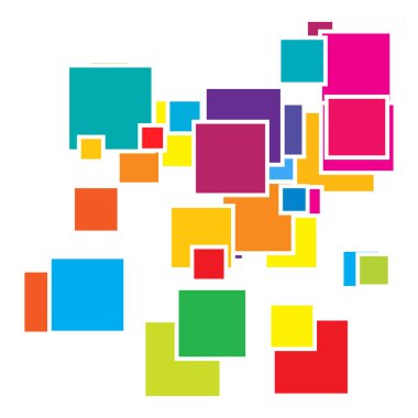 Rastgele, dağınık kareler desen, doku elementi. Rastgelelik kavramı