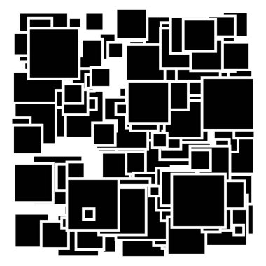 Rastgele, dağınık kareler desen, doku elementi. Rastgelelik kavramı