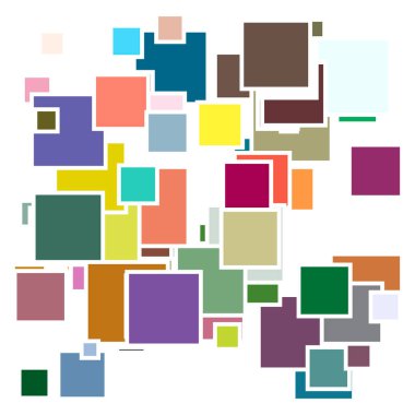 Rastgele, dağınık kareler desen, doku elementi. Rastgelelik kavramı