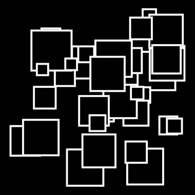 Rastgele, dağınık kareler desen, doku elementi. Rastgelelik kavramı