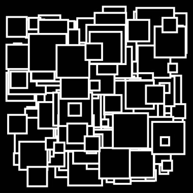 Rastgele, dağınık kareler desen, doku elementi. Rastgelelik kavramı