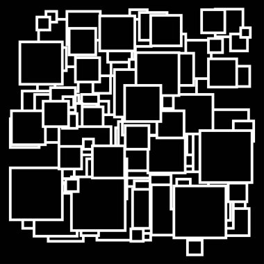 Rastgele, dağınık kareler desen, doku elementi. Rastgelelik kavramı