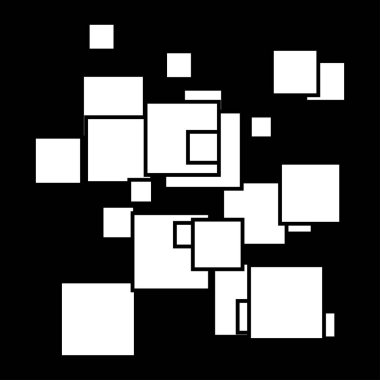 Rastgele, dağınık kareler desen, doku elementi. Rastgelelik kavramı