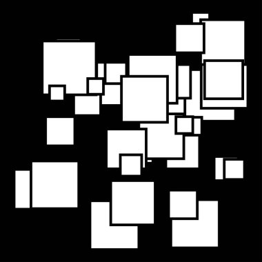 Rastgele, dağınık kareler desen, doku elementi. Rastgelelik kavramı