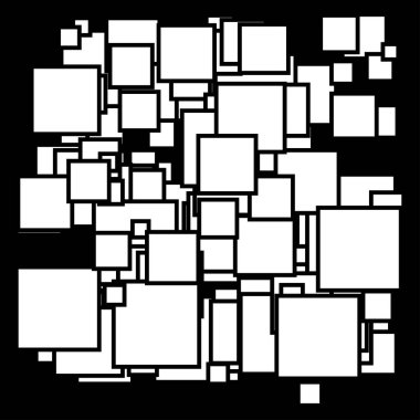 Rastgele, dağınık kareler desen, doku elementi. Rastgelelik kavramı