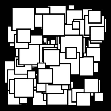 Rastgele, dağınık kareler desen, doku elementi. Rastgelelik kavramı