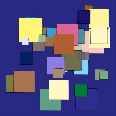 Rastgele, dağınık kareler desen, doku elementi. Rastgelelik kavramı