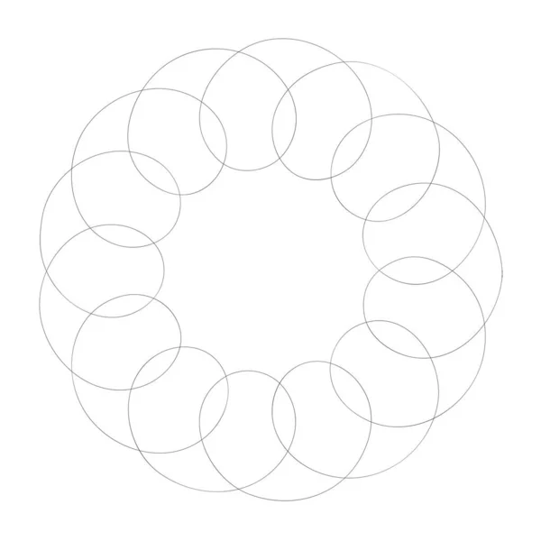 Abstraktní Motiv Kruhu Mandala Tvar Ikona Kulatý Ozdoba Zdobené Dekorace — Stockový vektor