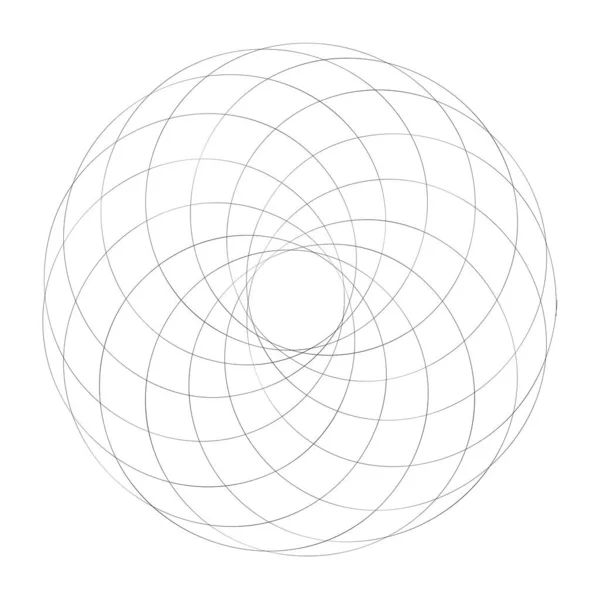 Abstrakt Cirkelmotiv Mandala Form Ikon Rund Prydnad Utsmyckning Dekoration Symbol — Stock vektor