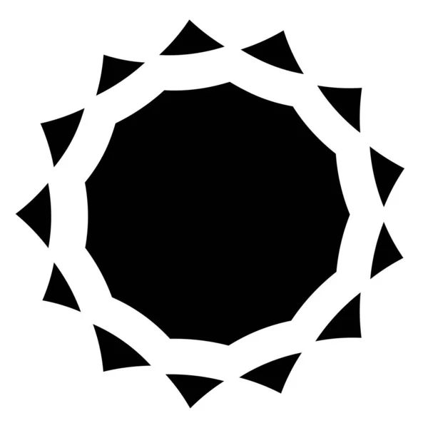 Motivo Del Círculo Abstracto Forma Mandala Icono Ornamento Redondo Adornado — Vector de stock