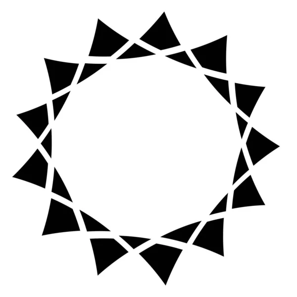 Abstrakcyjny Motyw Okręgu Mandala Kształt Ikona Ozdoba Okrągła Ozdoba Symbol — Wektor stockowy