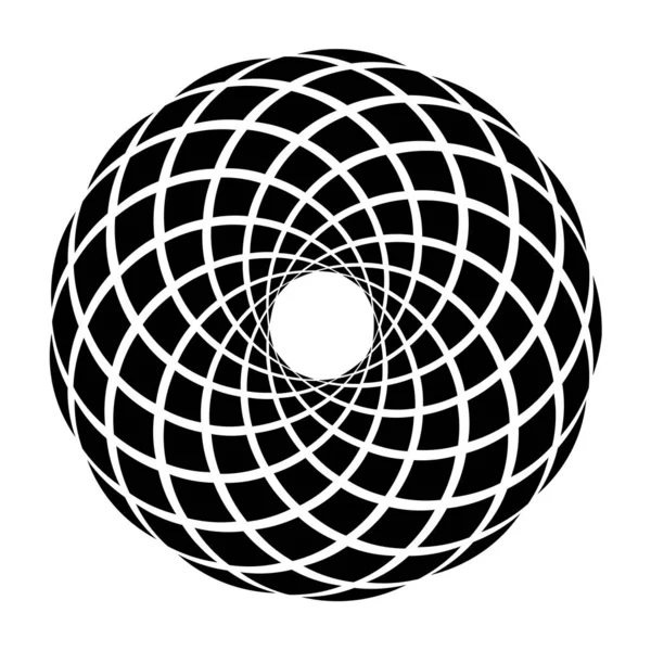 Motif Cercle Abstrait Forme Mandala Icône Ornement Rond Orné Symbole — Image vectorielle