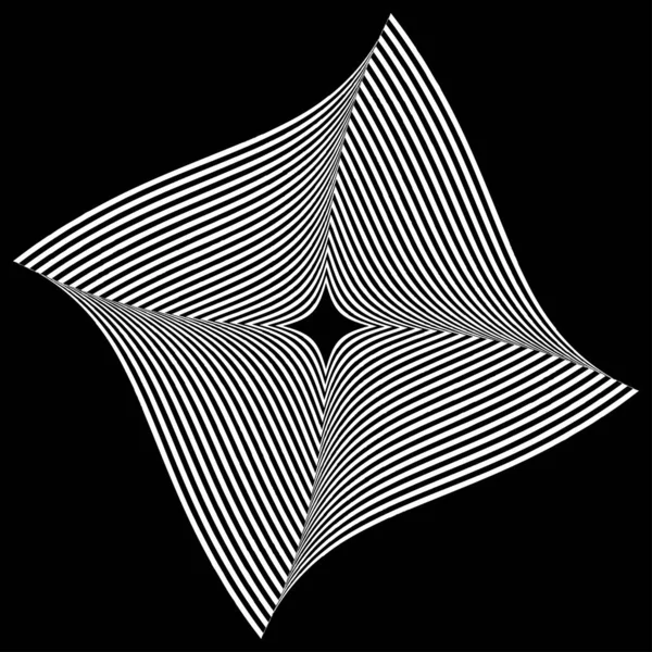 Оптичний Оптичний Візуальний Елемент Мистецтва Чорно Біла Абстрактна Геометрична Фігура — стоковий вектор