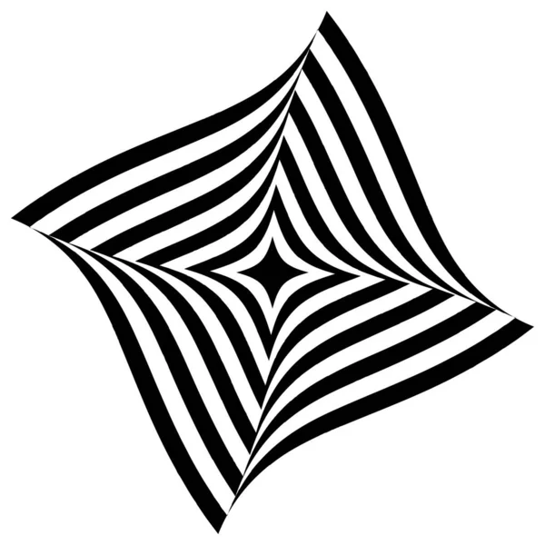 Art Optical Visual Art Vector Element Black White Abstract Geometric — Stock Vector