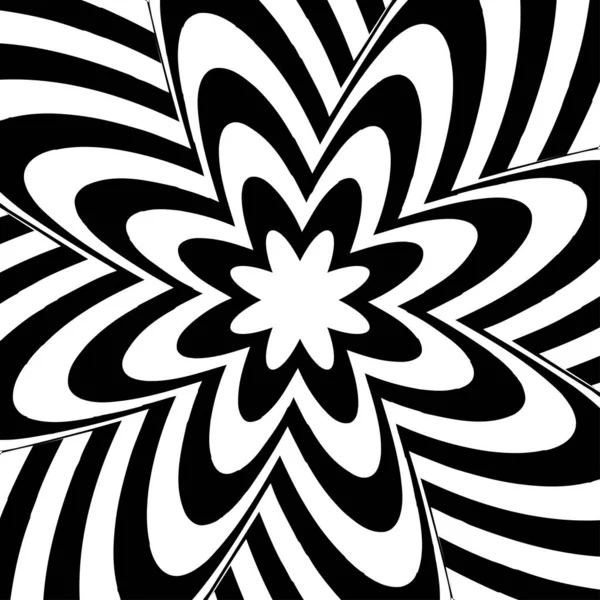 Art 시각적 흑백의 추상적 기하학적 — 스톡 벡터