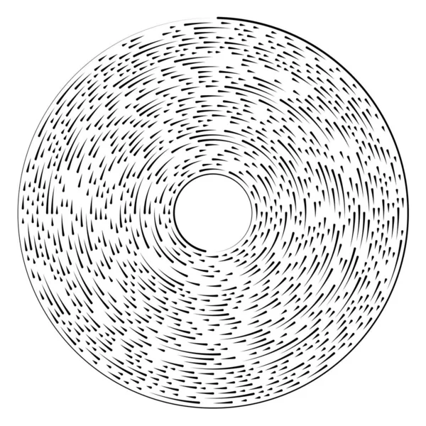 Випадкові Радіальні Кругові Лінії Абстрактний Векторний Елемент Геометричного Кола Вибуховий — стоковий вектор