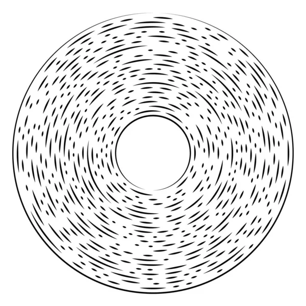 Náhodné Radiální Kruhové Čáry Abstraktní Geometrický Vektorový Prvek Kruhu Prasknutí — Stockový vektor