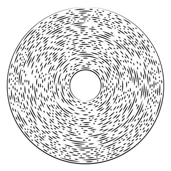 Willekeurige Radiale Ronde Lijnen Abstracte Geometrische Cirkel Vector Element Uitbarsting — Stockvector