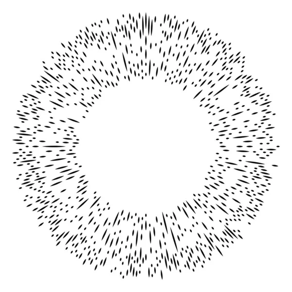Líneas Radiales Circulares Aleatorias Elemento Vector Círculo Geométrico Abstracto Explosión — Archivo Imágenes Vectoriales
