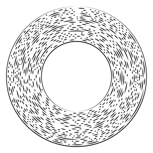 Linhas Radiais Circulares Aleatórias Elemento Vetorial Círculo Geométrico Abstrato Efeito —  Vetores de Stock