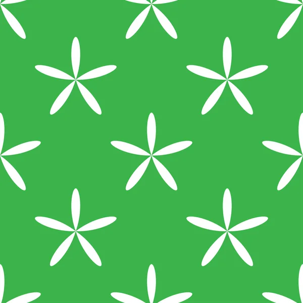 Flores Verdes Simples Pétalos Sin Costuras Patrón Repetible Fondo Fondo — Vector de stock