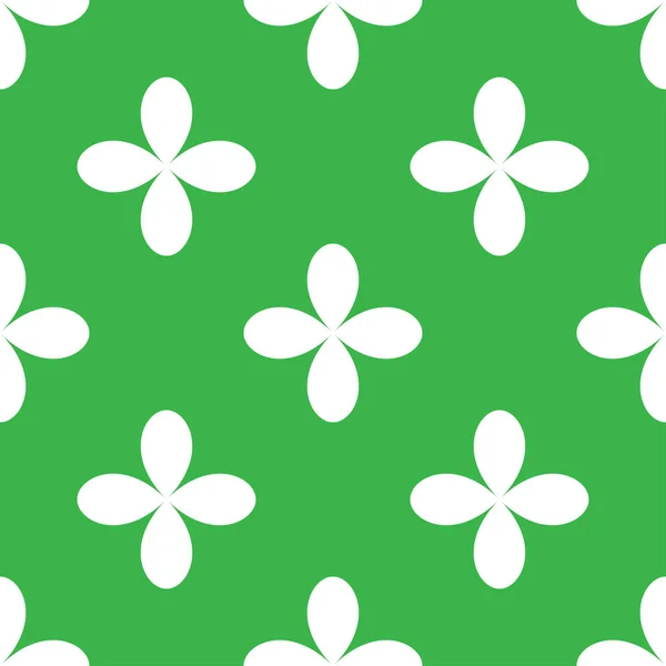 Simple Green Flowers Petals Seamless Repeable Pattern Background Природа Экология — стоковый вектор