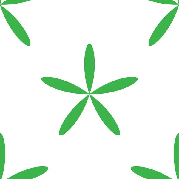 Simple Green Flowers Petals Seamless Repeable Pattern Background Природа Экология — стоковый вектор