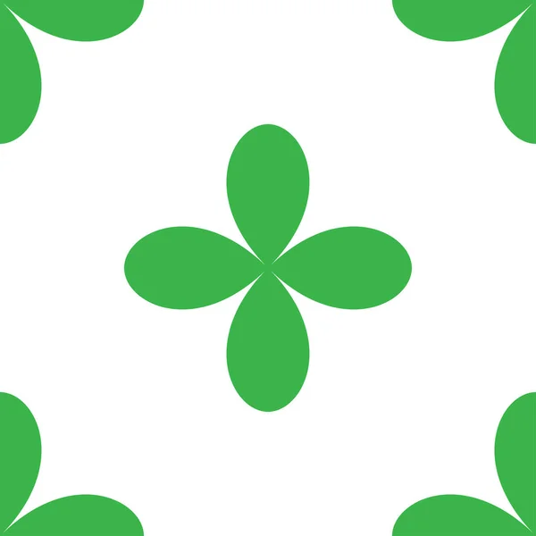 Jednoduché Zelené Květy Okvětní Lístky Hladké Opakovatelné Vzory Pozadí Příroda — Stockový vektor
