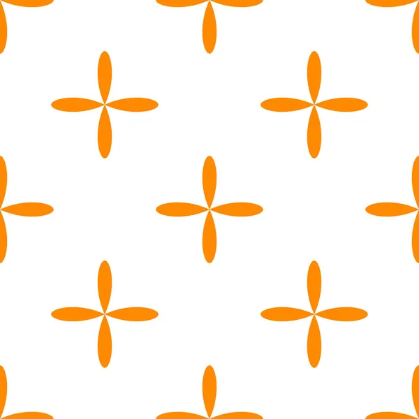 Einfache Orange Gelbe Blüten Blütenblätter Nahtlos Wiederholbares Muster Hintergrund Natur — Stockvektor