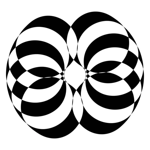 Abstracte Cirkel Cirkelvormige Geometrische Afbeelding Icoon Symbool Radiaal Concentrisch Element — Stockvector