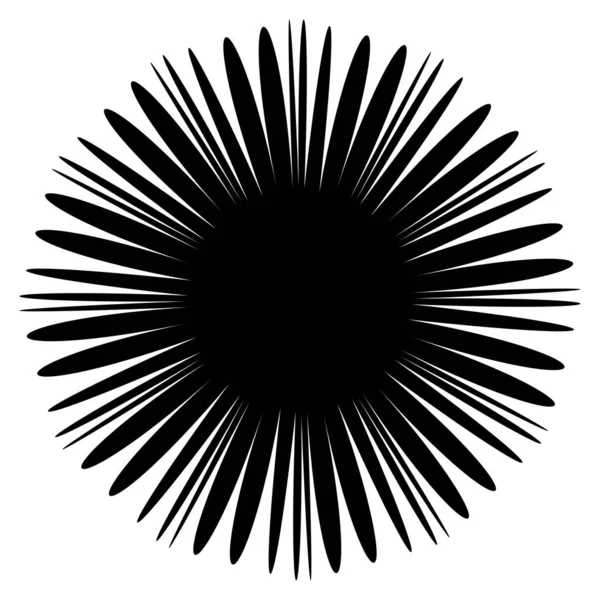 Círculo Abstracto Gráfico Geométrico Circular Icono Símbolo Radial Elemento Concéntrico — Vector de stock