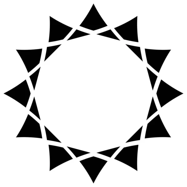 Abstrakt Cirkel Cirkulär Geometrisk Grafik Ikon Och Symbol Radiella Koncentriska — Stock vektor