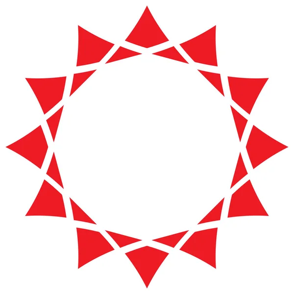 Krąg Abstrakcyjny Okrągła Grafika Geometryczna Ikona Symbol Element Promieniowy Koncentryczny — Wektor stockowy