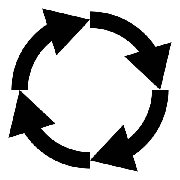 Cirkelvormige Cirkel Pijlen Als Herhaling Recyclen Fiets Pictogram Symbool — Stockvector
