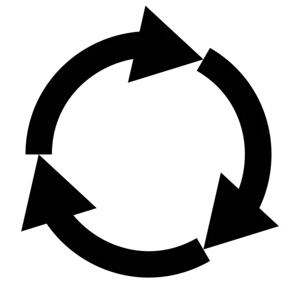 Circular Flechas Círculo Como Repetición Reciclaje Icono Del Ciclo Símbolo — Vector de stock